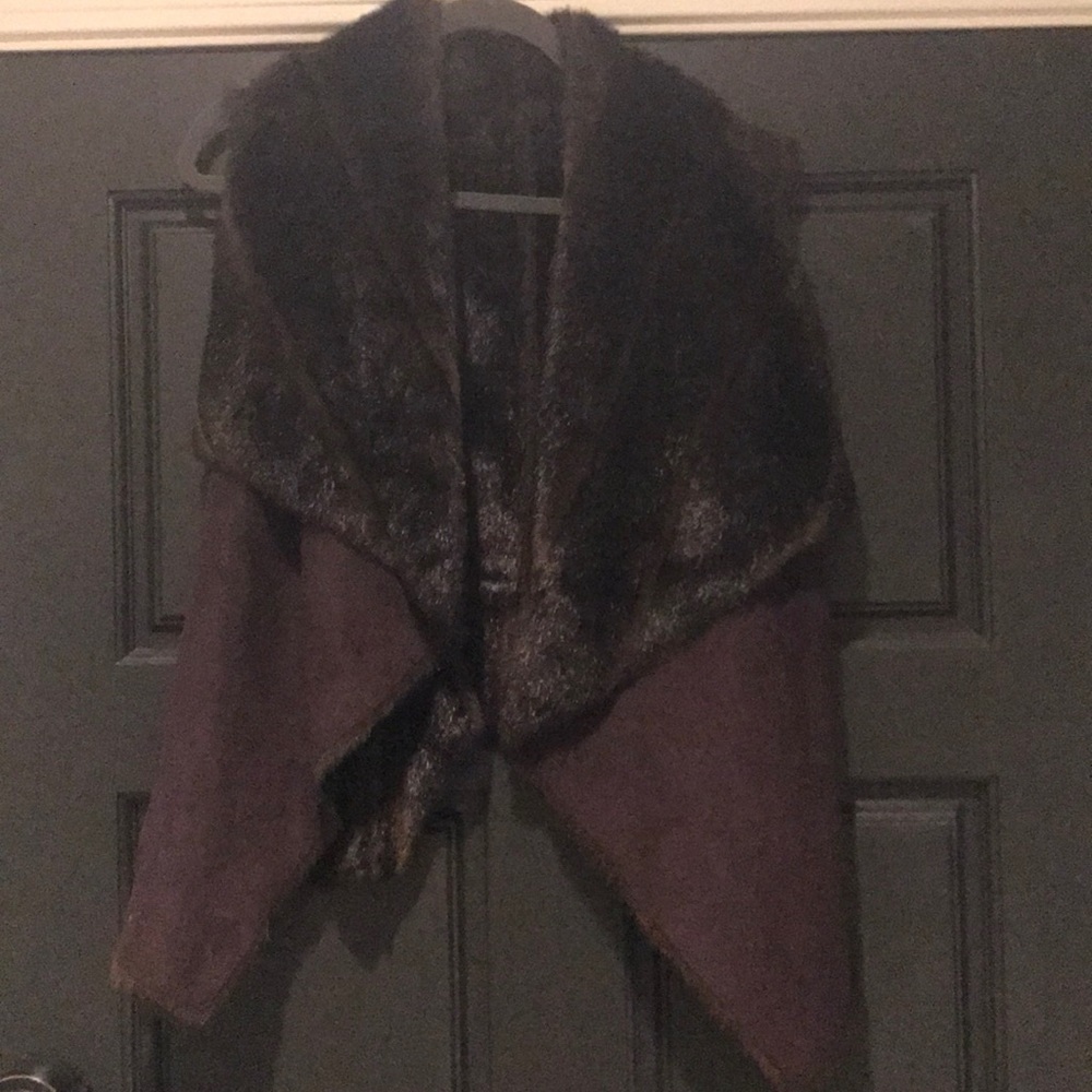 Bebe fur reversible vest